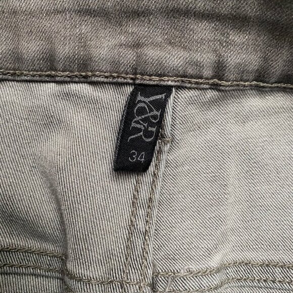 Young and Reckless Y&R Men's Ripped Jeans Size 34 Gray stretch 5 pocket - Picture 16 of 16